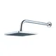 Regadera ABS Acquabela Spezia Cuadrada Cromada 8" Brazo 40cm 1 Función